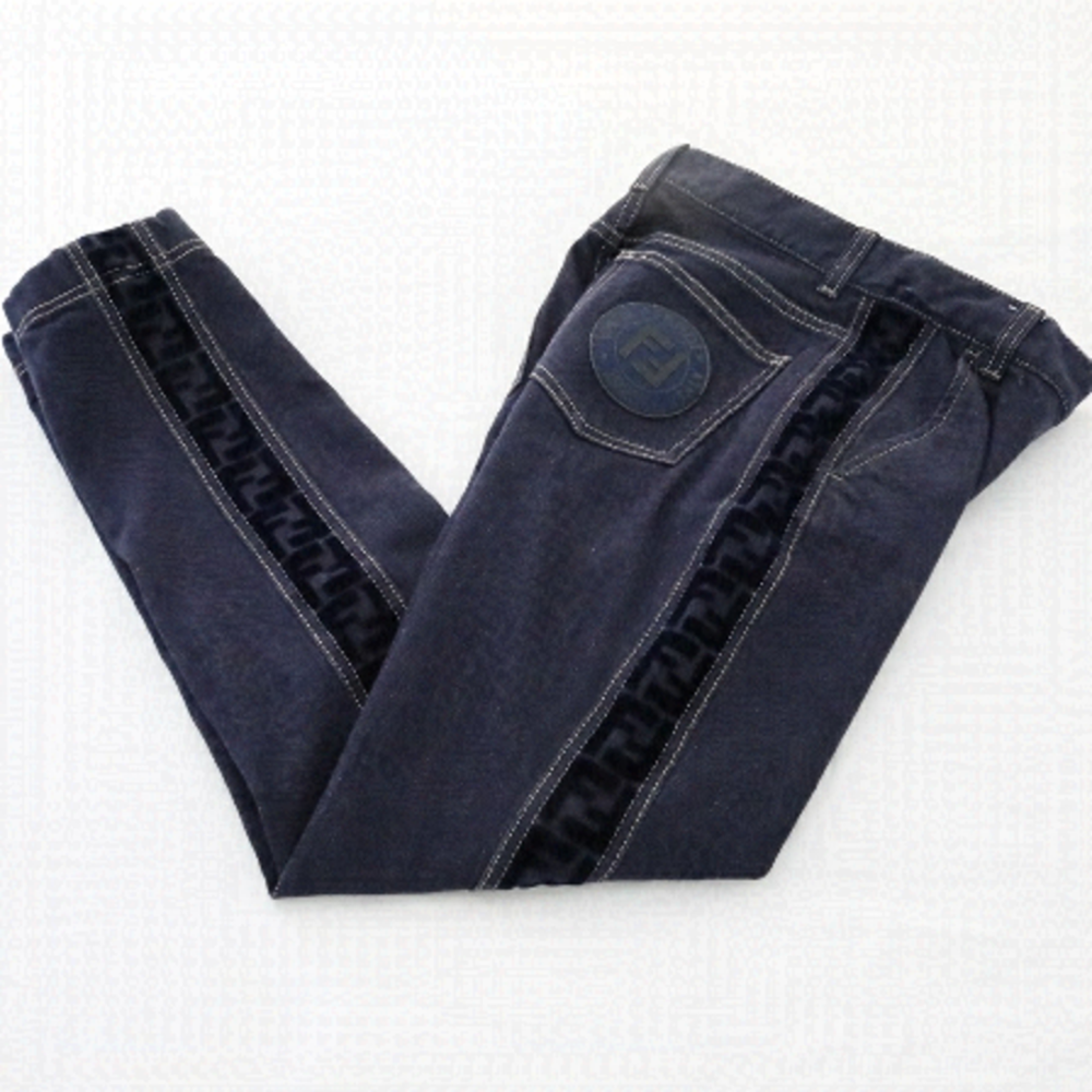 Vintage Fendi FF Monogram Authentic Denim Jeans